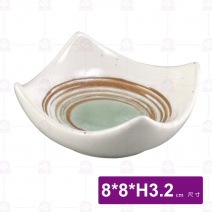 綠如意3吋碟-8x8xH3.2cm