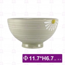 三島花4.75吋碗-Φ11.7xH6.7cm