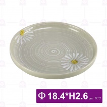 三島花7.2吋涼菜盤-Φ18.4xH2.6cm