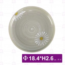 三島花7.2吋涼菜盤-Φ18.4xH2.6cm