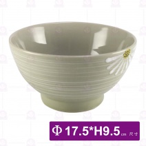 三島花7吋高腳碗-Φ17.5xH9.5cm