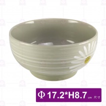三島花6.75吋釜上井-Φ17.2xH8.7cm