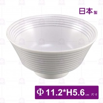 【日本】白絲線 4.5吋碗-Φ11.2xH5.6cm