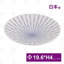【日本】焦點十草7.5吋淺盤-Φ19.6xH4cm