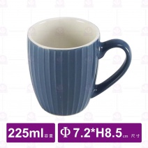 條紋小咖啡杯(藍)-225ml