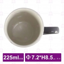 條紋小咖啡杯(灰)-225ml