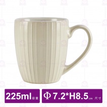 條紋小咖啡杯(白)-225ml