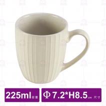 條紋小咖啡杯(白)-225ml