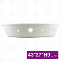 18吋橢圓蒸魚盤下座(不含酒精杯)-43x27xH9cm