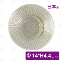 【日本】5.5吋草帽碗 綠裂釉