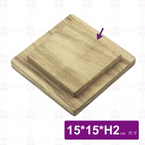 【菊川本味】無漆櫻桃木墊(正方)-15x15xH2cm
