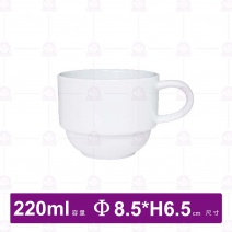 【全國磁器】咖啡杯(不附盤)-220ml (C103)
