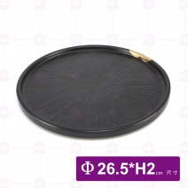 黑鋦瓷櫻花之戀-10.5吋平底盤(廳盤)