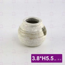 雪白綠刷毛-羅紋牙籤罐