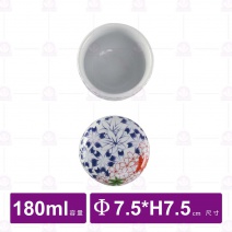 日風茶碗蒸(附蓋)(春櫻秋楓)-Φ7.5xH7.5cm