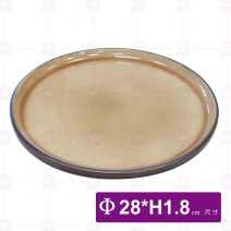 11吋蛋糕盤(彩釉橘)-Φ28xH1.8cm