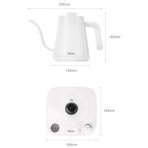 【Tiamo】電子溫控細口壺 600ml 110V-白 (KS06T01)
