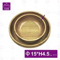 【菊川本味】櫻桃木盤(圓可疊卡榫)-Φ15xH4.5cm