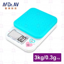 【Dr.AV】日式高精度電子秤-3kg/0.3g