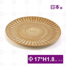 【日本】羅馬紋 7吋淺式盤-Φ17xH1.8cm