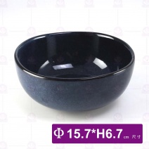 藍眼淚 6吋荷口沙拉碗-Φ15.7xH6.7cm