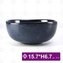 藍眼淚 6吋荷口沙拉碗-Φ15.7xH6.7cm