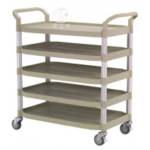 【華塑】大型五層推車-米白 110x52x113cm-已組裝 (D)