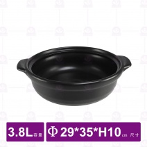 【唐鈺】12號平底黑砂鍋身3800cc(無蓋)