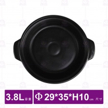 【唐鈺】12號平底黑砂鍋身3800cc(無蓋)
