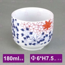 日風茶杯(春櫻秋楓)-Φ6xH7.5cm
