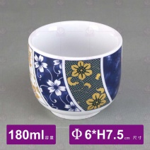 日風茶杯(青白)-Φ6xH7.5cm