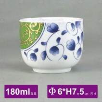 日風茶杯(春色碧藤)-Φ6xH7.5cm