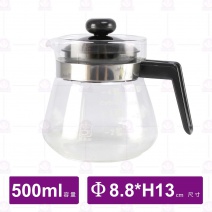黑柄耐熱壺 (黑柄)-500ml