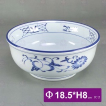 三色青瓷 丼飯碗-Φ18.5xH8cm