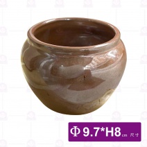 MS個人蓋盅(身)(朱紅)-Φ9.7xH8cm