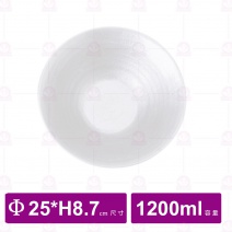 【台灣美耐】JW1010陶面日式拉麵碗 白  (6入/盒)