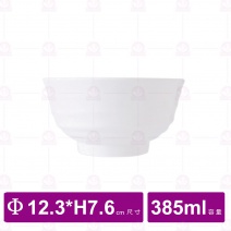 【台灣美耐】JW1105陶面螺旋深井碗 白  (12入/盒)