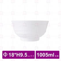 【台灣美耐】JW1107陶面螺旋深井碗 白   (6入/盒)