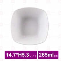 【台灣美耐】JW1506陶面方缽 白 (24入/盒)