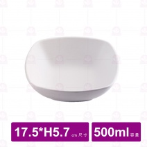 【台灣美耐】JW1507陶面方缽 白  (12入/盒)