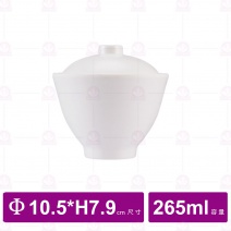 【台灣美耐】JW4004陶面日式吸物碗(身) 白 (12入/盒)