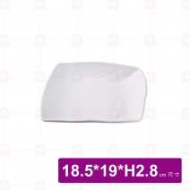 【台灣美耐】JW5007 陶面四方盤 白 (12入/盒)