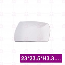 【台灣美耐】JW5009 陶面四方盤 白 (6入/盒)