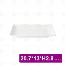 【台灣美耐】JW5408陶面四方托盤  白  (12入/盒)