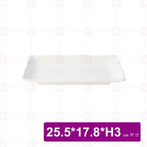 【台灣美耐】JW5410 陶面長方燒物盤 白 (6入/盒)