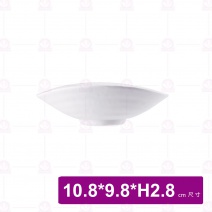 【台灣美耐】JW6003陶面橢圓盤 白 (24入/盒)