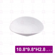 【台灣美耐】JW6003陶面橢圓盤 白 (24入/盒)