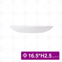【台灣美耐】JW7006 陶面日式圓盤 白 (24入/盒)