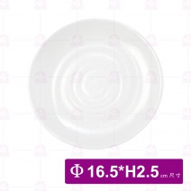 【台灣美耐】JW7006 陶面日式圓盤 白 (24入/盒)