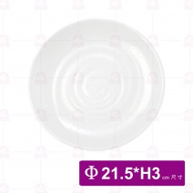 【台灣美耐】JW7008 陶面日式圓盤 白 (12入/盒)